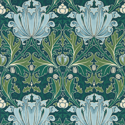 Helena Morris & Friends Indigo & Boughs Wallpaper by Morris & Co