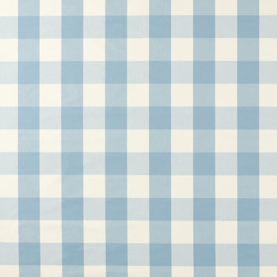 Central Check Cornflower Central Checks & Stripes Fabric by Scion