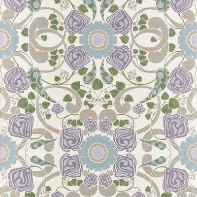 Margaux Lavender and Blue Fairhaven Wallpaper by Thibaut