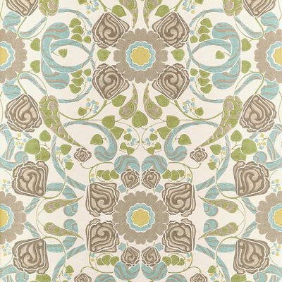 Margaux Beige and Yellow Fairhaven Wallpaper by Thibaut