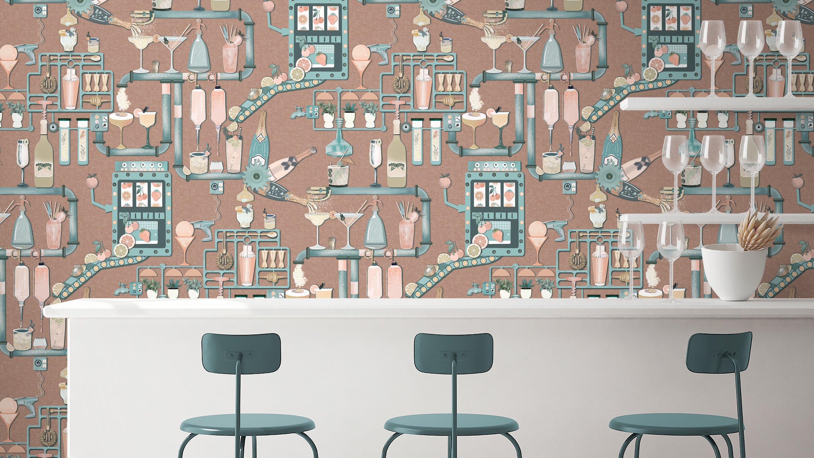 BMGI006/05A Liquid Lab Mocha Wallpaper by Brand McKenzie