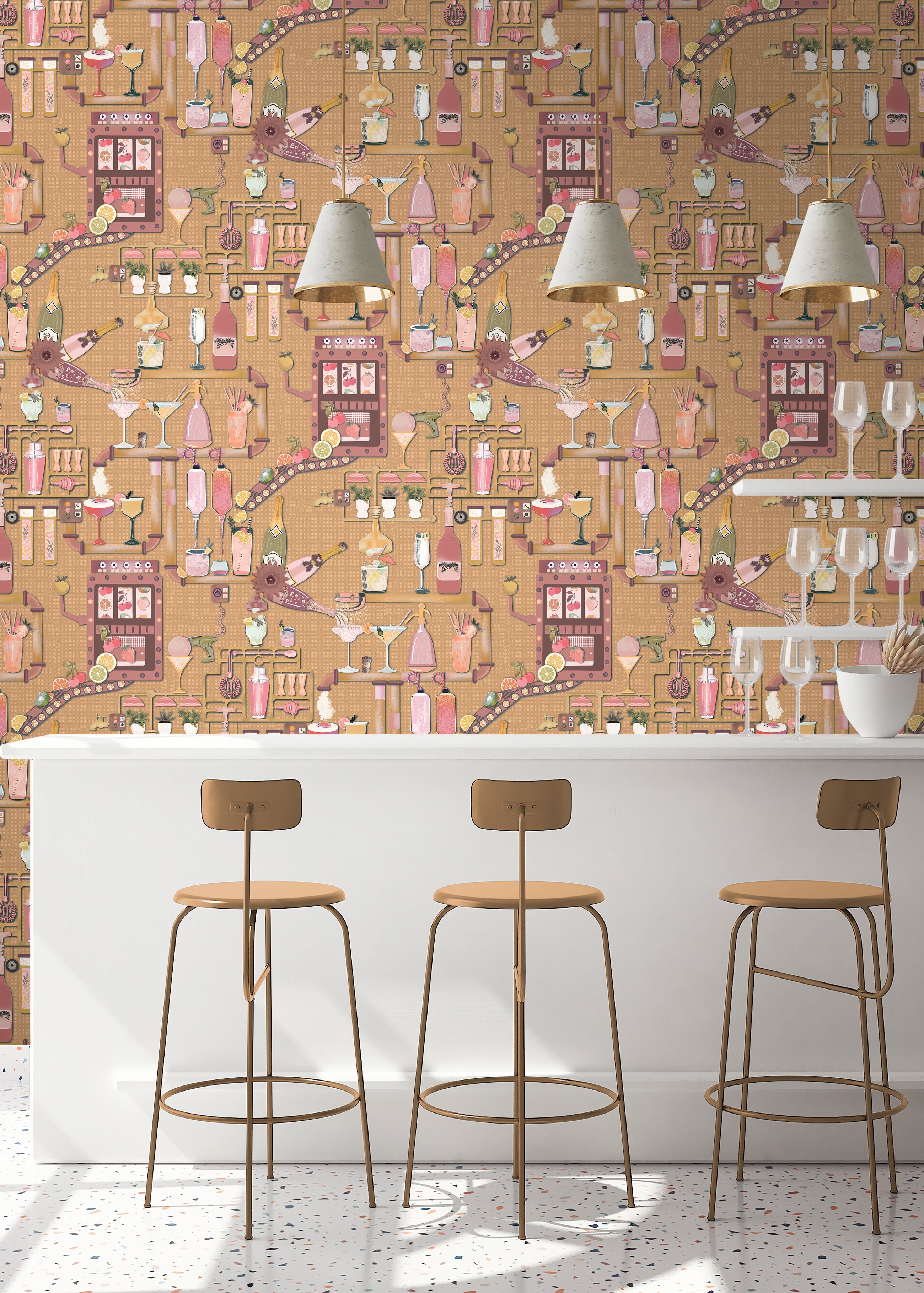 BMGI006/05C Liquid Lab Sunrise Wallpaper by Brand McKenzie