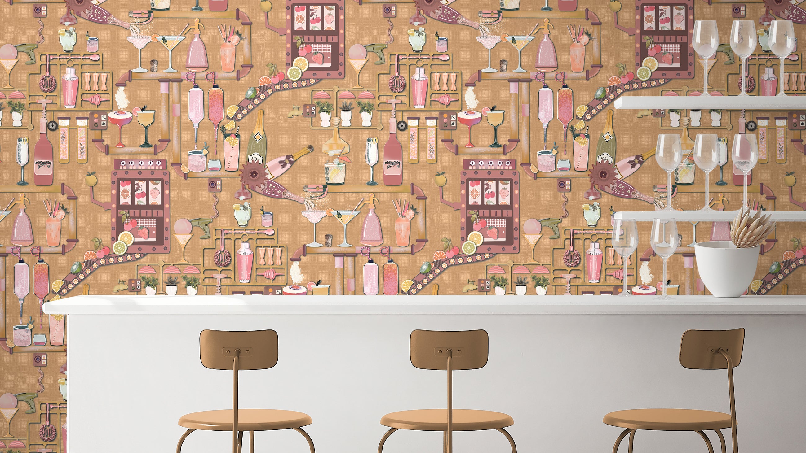 BMGI006/05C Liquid Lab Sunrise Wallpaper by Brand McKenzie