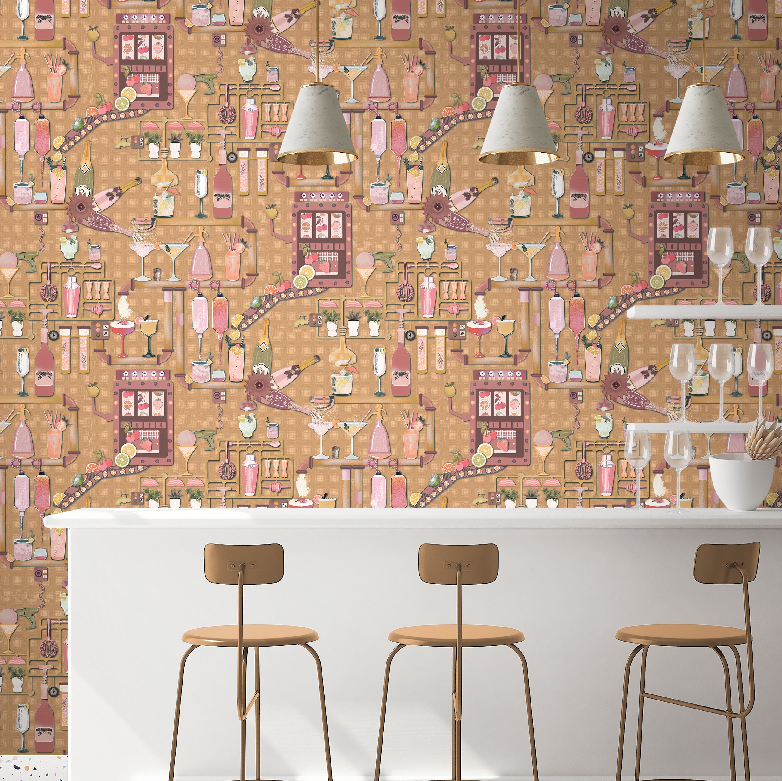 BMGI006/05C Liquid Lab Sunrise Wallpaper by Brand McKenzie