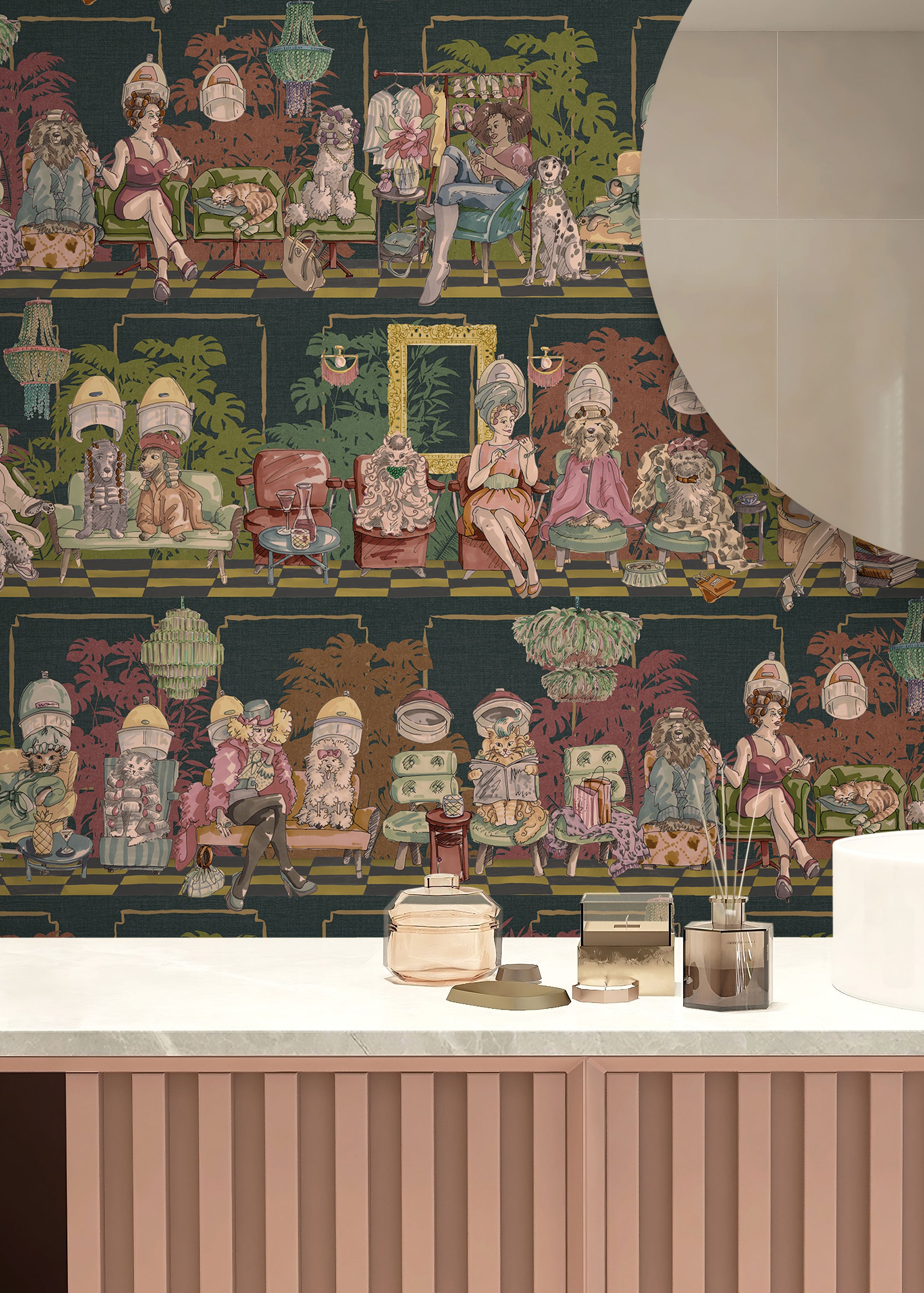 BMGI006/10A The Parlour Dark Dye Wallpaper by Brand McKenzie