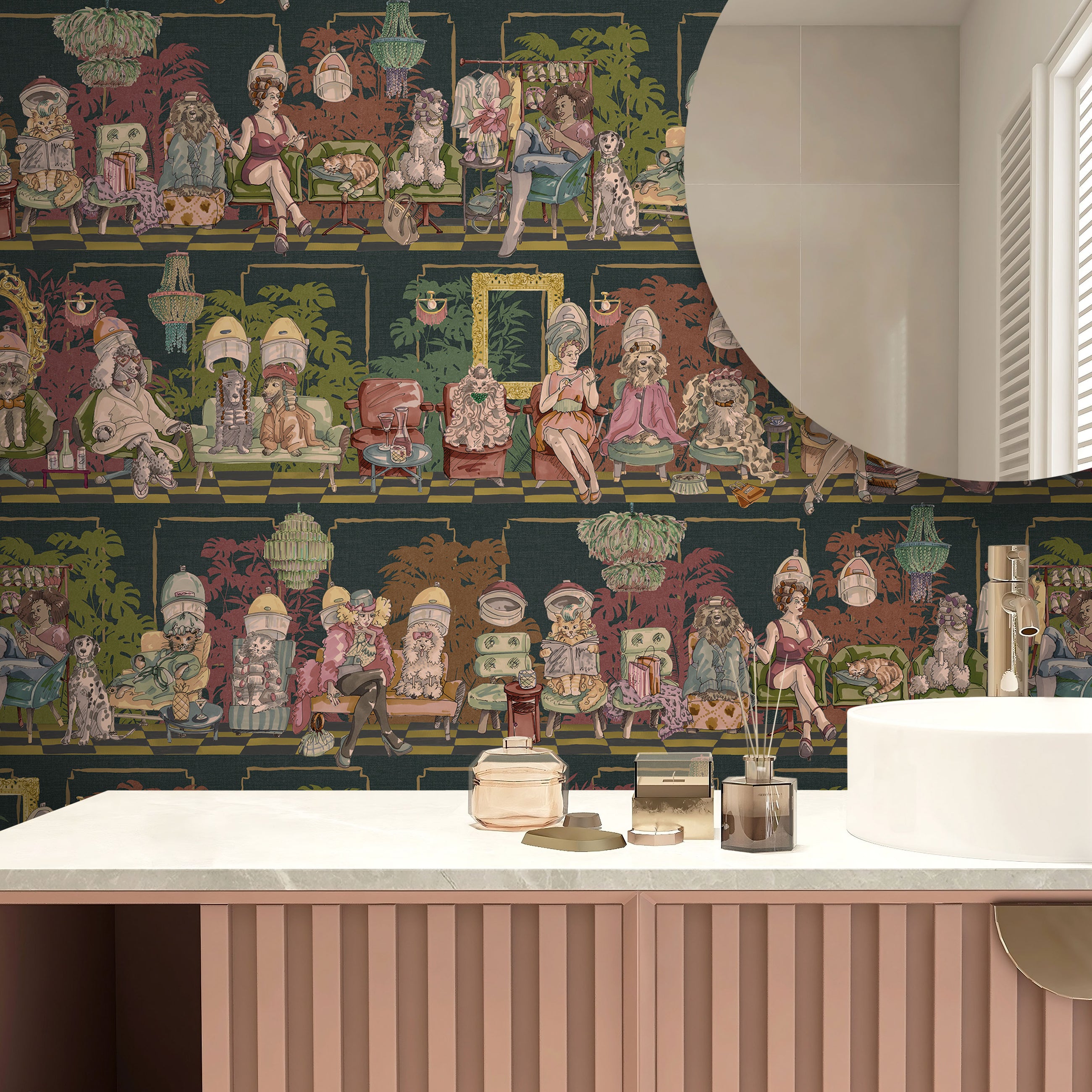 BMGI006/10A The Parlour Dark Dye Wallpaper by Brand McKenzie