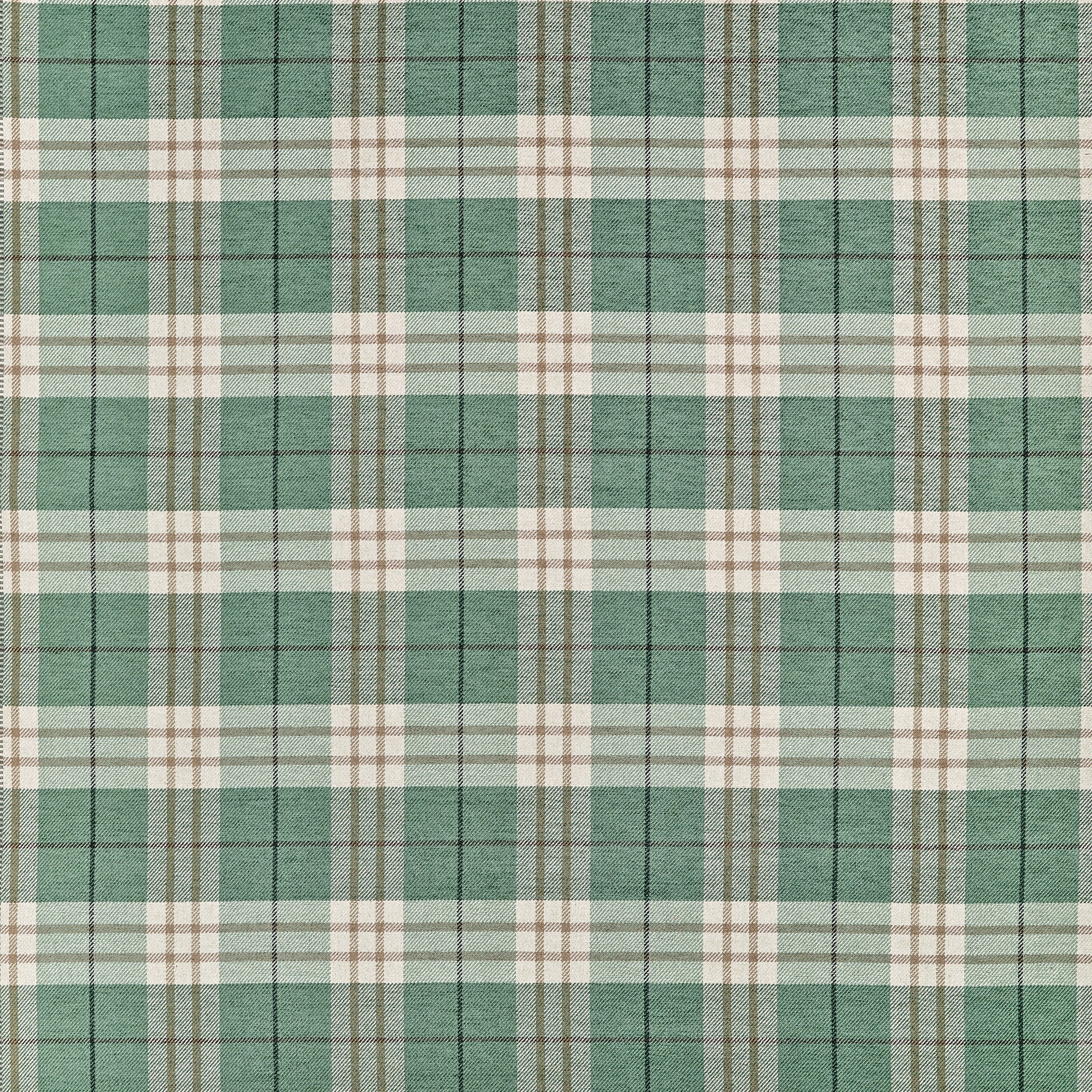 W711328 Percival Plaid Pine Fabric by Thibaut