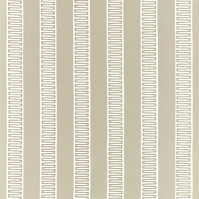 Raritan Line Embroidery Beige Fairhaven Fabric by Thibaut