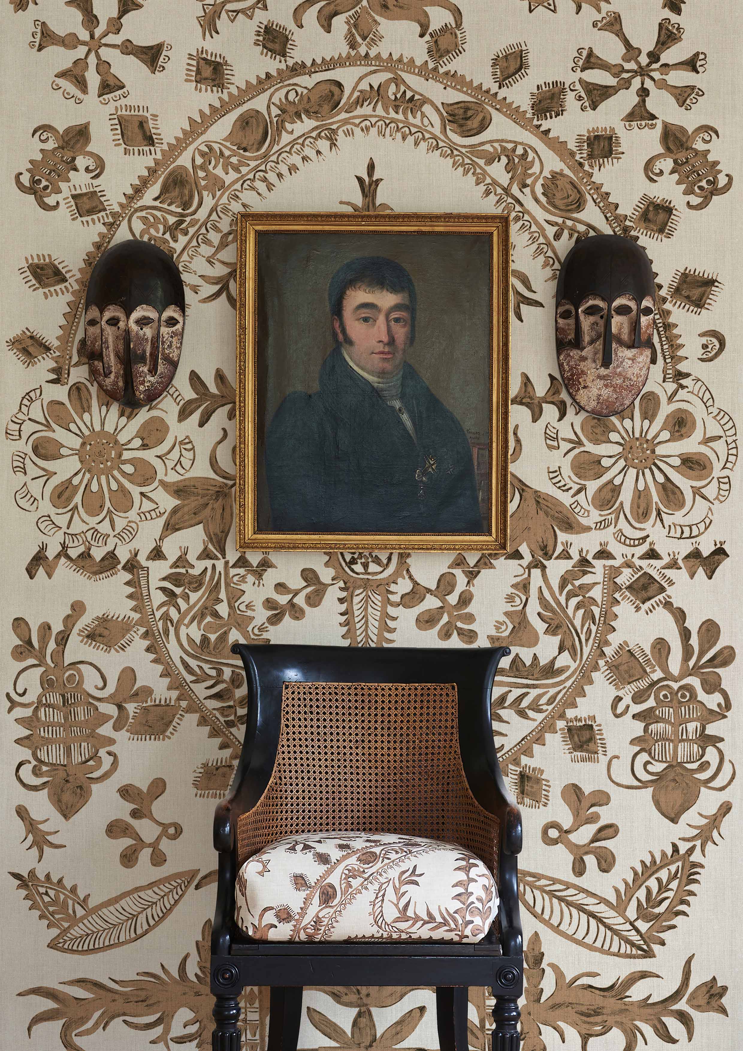 LW 344 641 Womad Lg 100 Henna Wallpaper by Lewis & Wood
