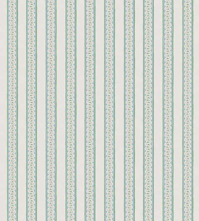 Fondant Stripe Kelly Green / Cornflower Pomona Fabric by Scion