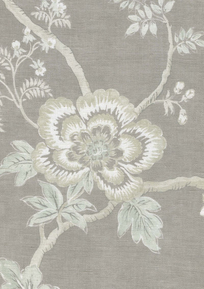 Indienne Hellebore Bare Bones Fabric by Lewis & Wood