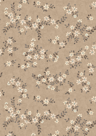 Stellata Cardamom Sprigs & Twigs Fabric by Lewis & Wood