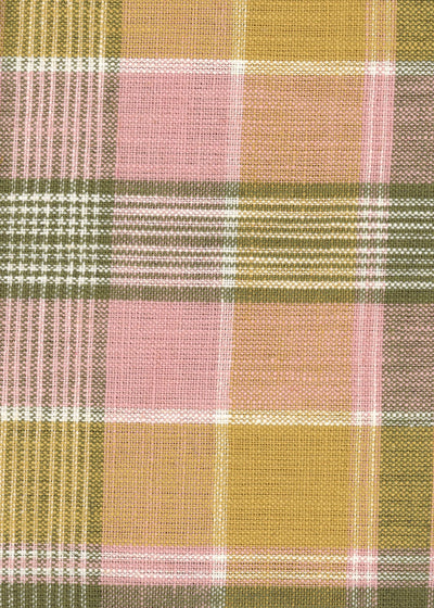 Multichess Pink Piccadilly Fabric by Coordonné