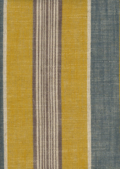 Multistripes Curry Piccadilly Fabric by Coordonné