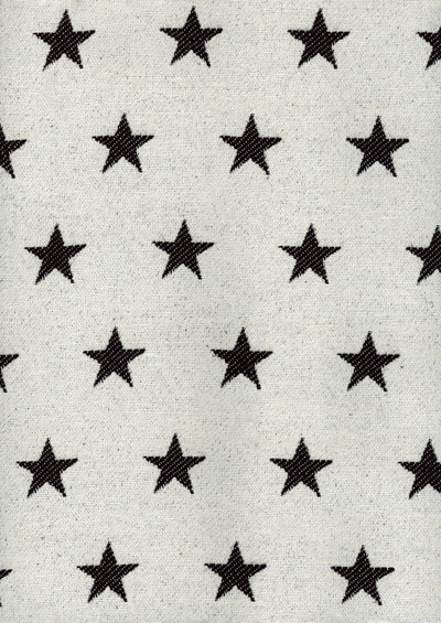 Stars Black Piccadilly Fabric by Coordonné