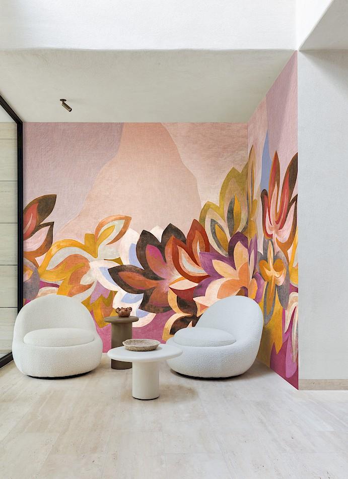 The Art of the Feature Wall: Mural and Textured Wallpaper by Masureel