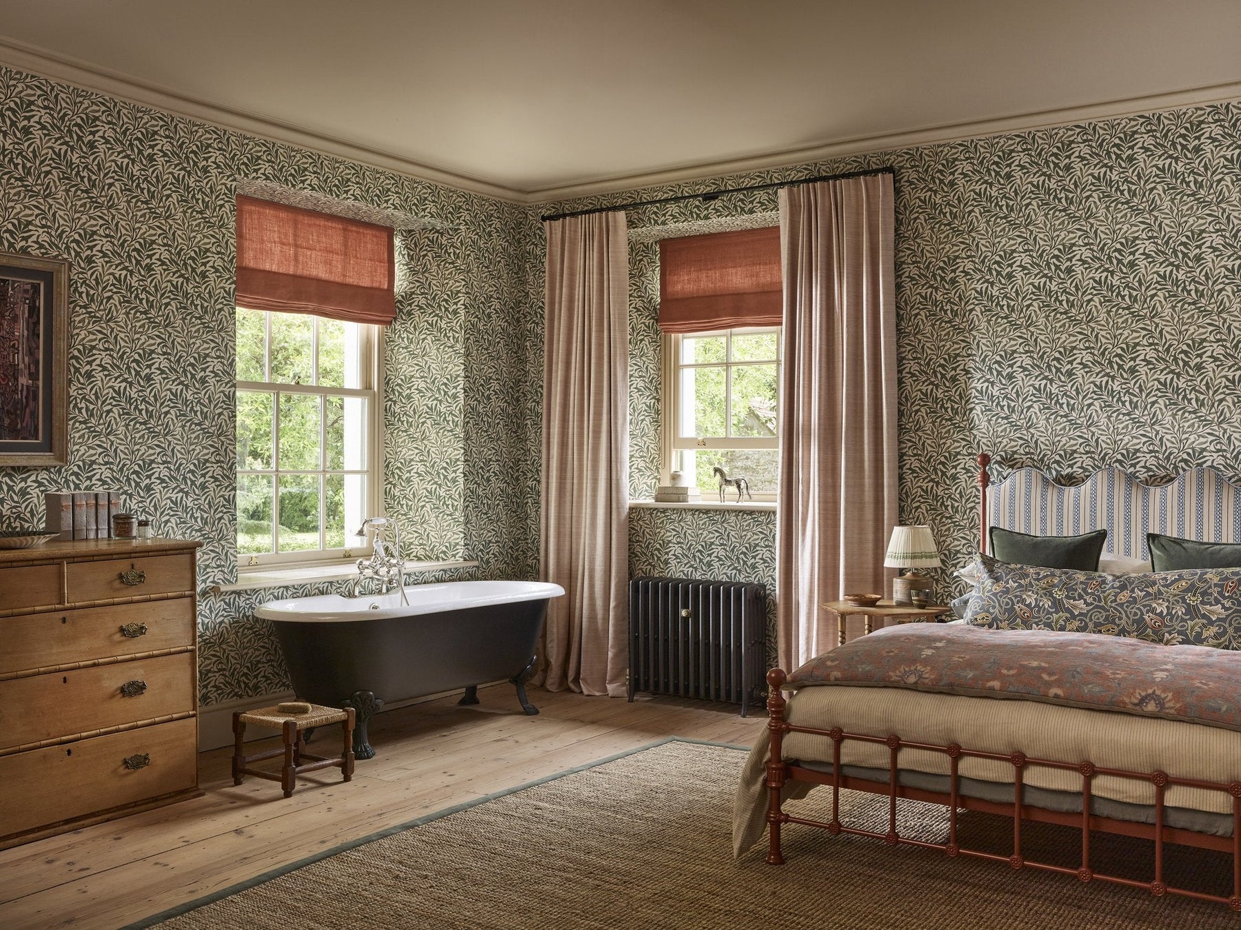 MOW0174-01 Willow Boughs Forest Colours of Morris Wallpaper by Morris & Co