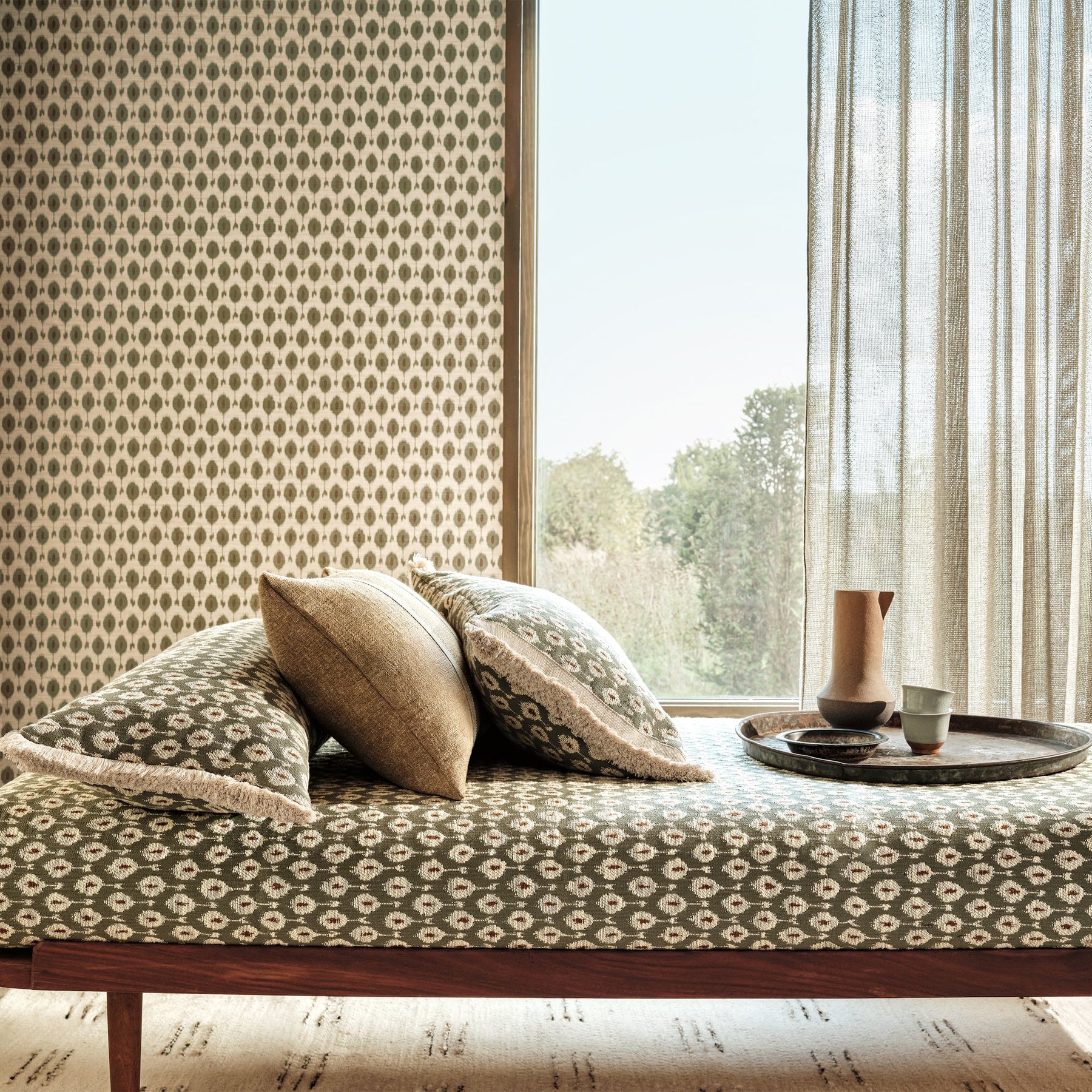 8086/02 Otillo Watermint Fabric by Romo