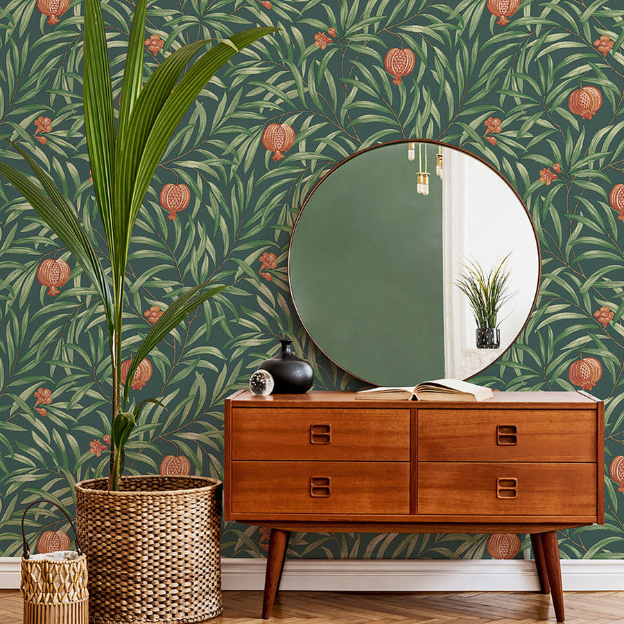 Pomegranate Leaf Wallpaper Collection by Belgravia