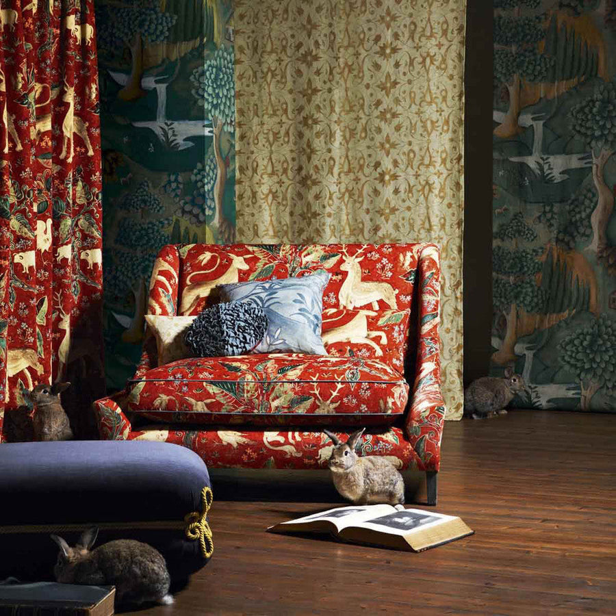Arden by Melissa White Pewter Fabric Collection by Zoffany