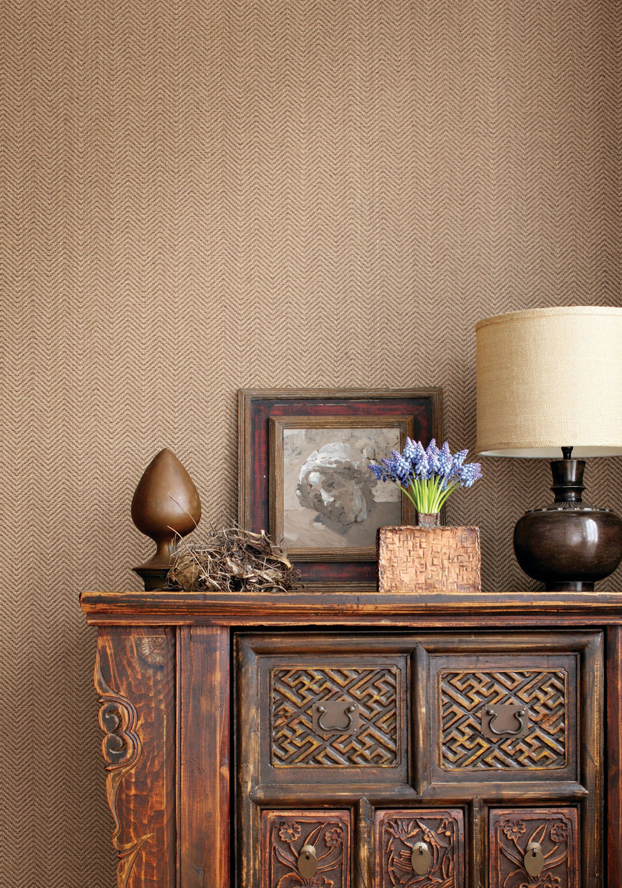 Herringbone Weave Natural Resource 2 Wallpaper by Thibaut