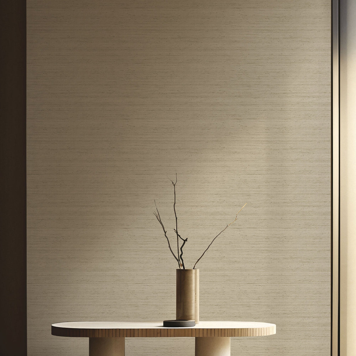 IS33393 Shantung Tonale Beige Wallpaper by Galerie