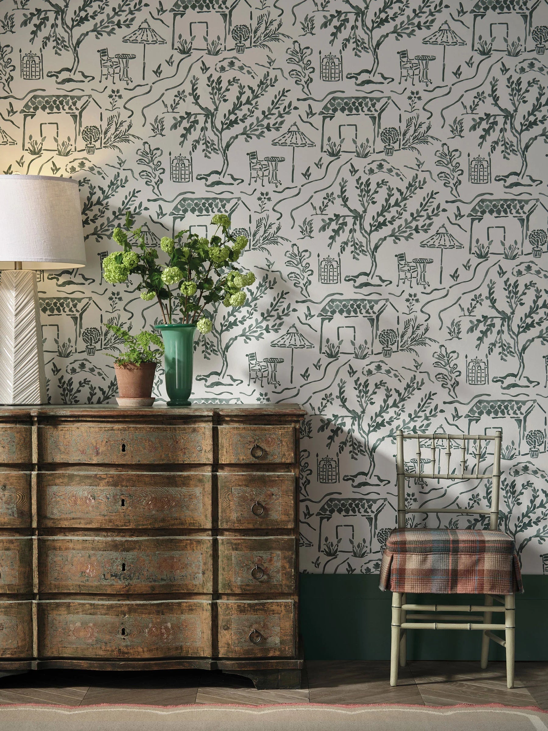 Painterly Scenic Wallpaper