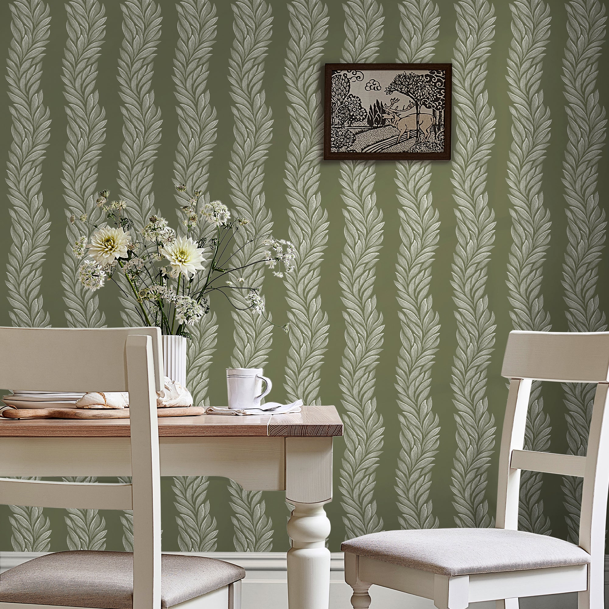 140321 Coulderton Leaves Wallpaper by Laura Ashley