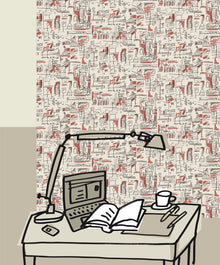 1998-4 003 Ciutat Beige 9 Selvas Mariscal Wallpaper by Tres Tintas - vignette