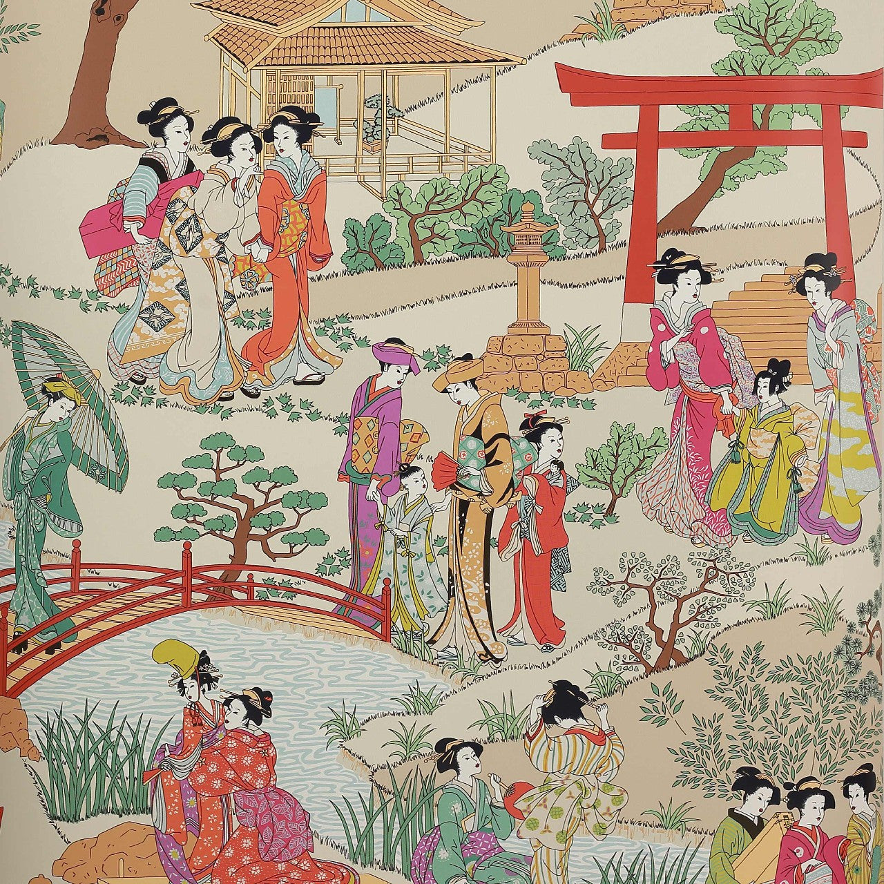 03092-02 Geishas Papiers Peints Vol 7 Wallpaper by Manuel Canovas