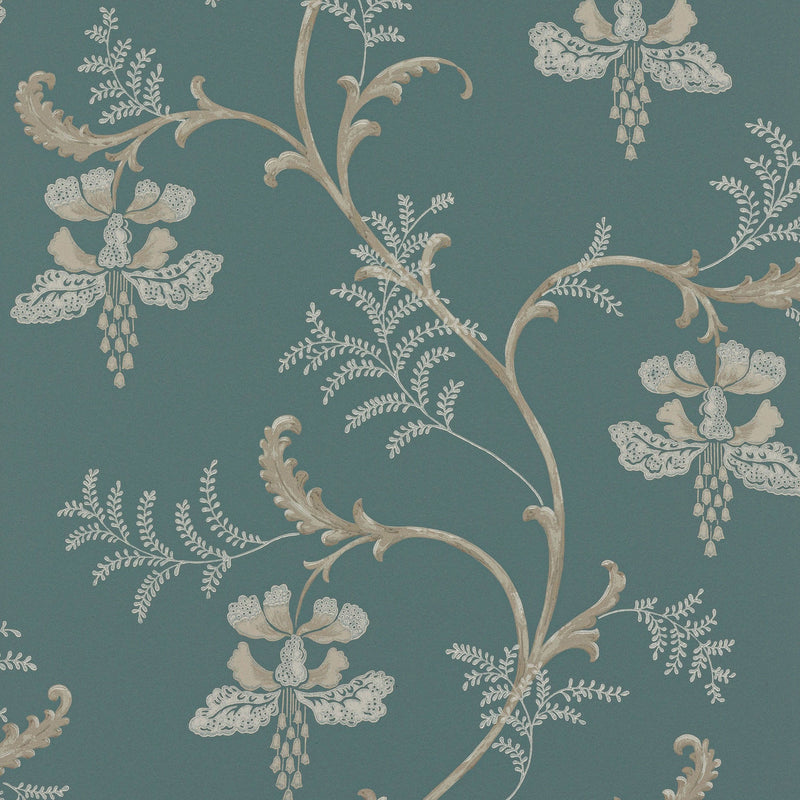 07127/06 Bellflower Ashdown Navy Wallpaper By Colefax and Fowler