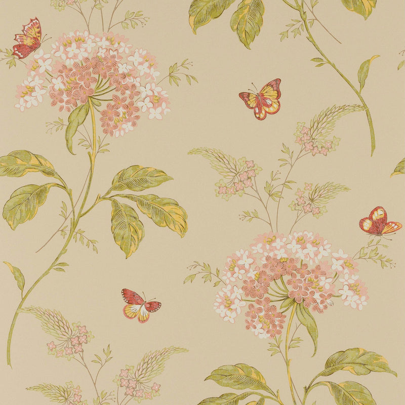 07132/04 Messina Ashdown Pink/Green Wallpaper By Colefax and Fowler