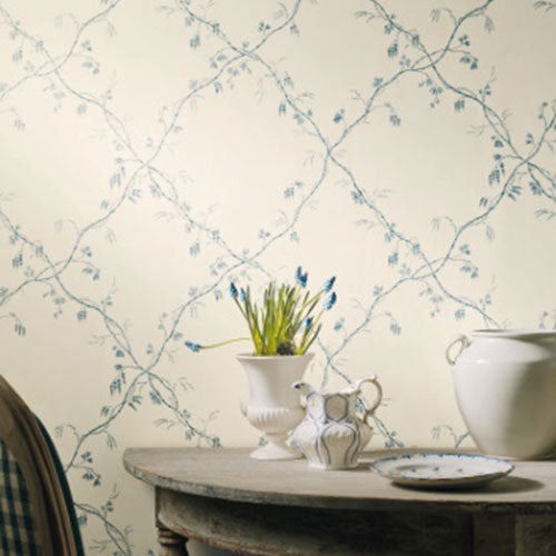 07971/06 Roussillon Ashdown Blue Wallpaper By Colefax and Fowler