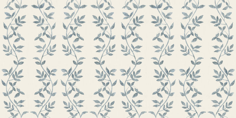 100074EHFR Botanic Vines Slate Blue Heritage Tales Fabric by Esselle Home