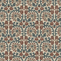 Veda Linen Spice Blue Heritage Tales Fabric by Esselle Home