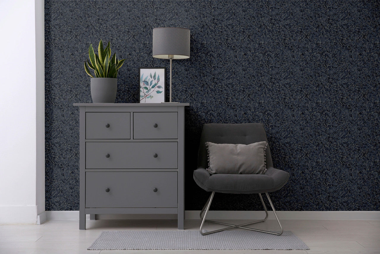 100100AH Textured Marble Navy Wallpaper By Arthouse