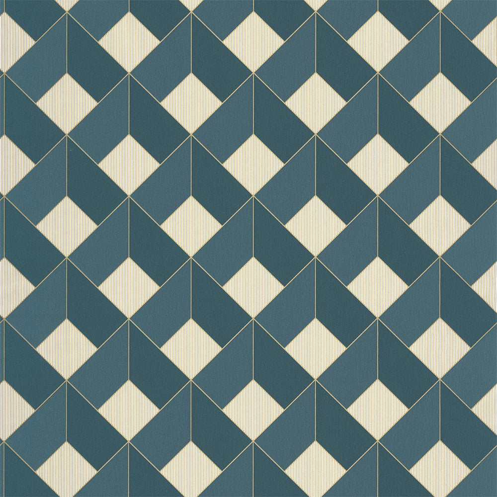 ONB100126062 Spaces Square Only Blue Wallpaper by Caselio