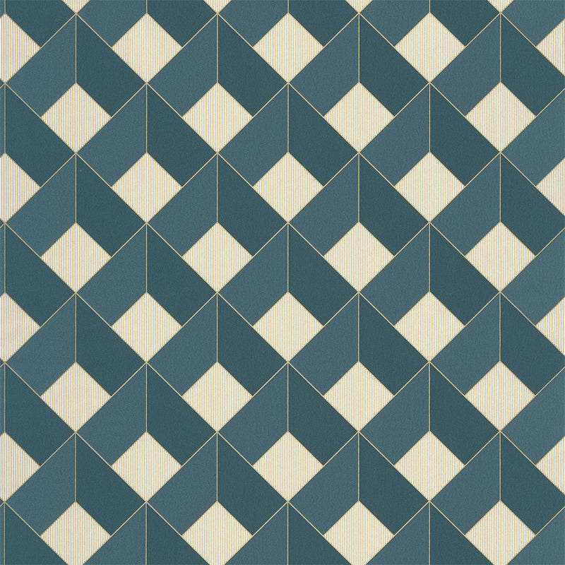 ONB100126062 Spaces Square Only Blue Wallpaper by Caselio