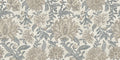 Nima Floral Taupe / Soft Blue Heritage Tales Fabric by Esselle Home
