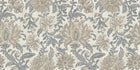 100129EHFR Nima Floral Taupe/Soft Blue Heritage Tales Fabric by Esselle Home
