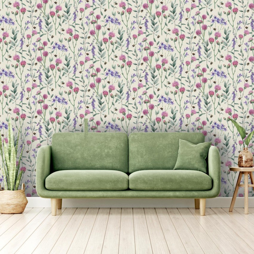 100361AH Bumblebee Meadow by Wallpaper by Arthouse