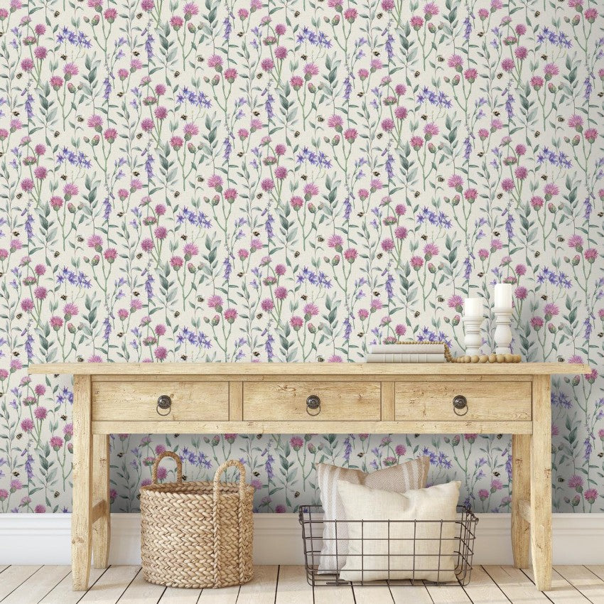100361AH Bumblebee Meadow by Wallpaper by Arthouse