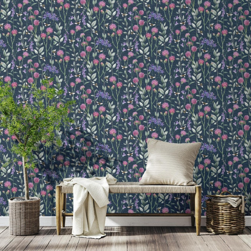 100362AH Bumblebee Meadow by Wallpaper by Arthouse