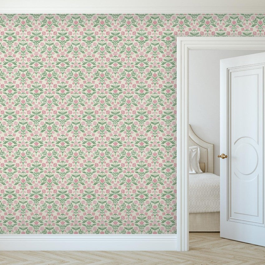 100368AH Modern Floral Damask by Wallpaper by Arthouse