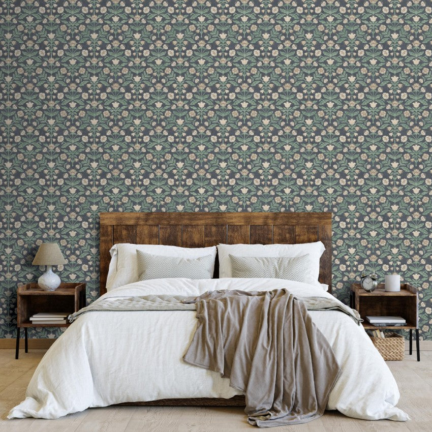 100369AH Modern Floral Damask by Wallpaper by Arthouse
