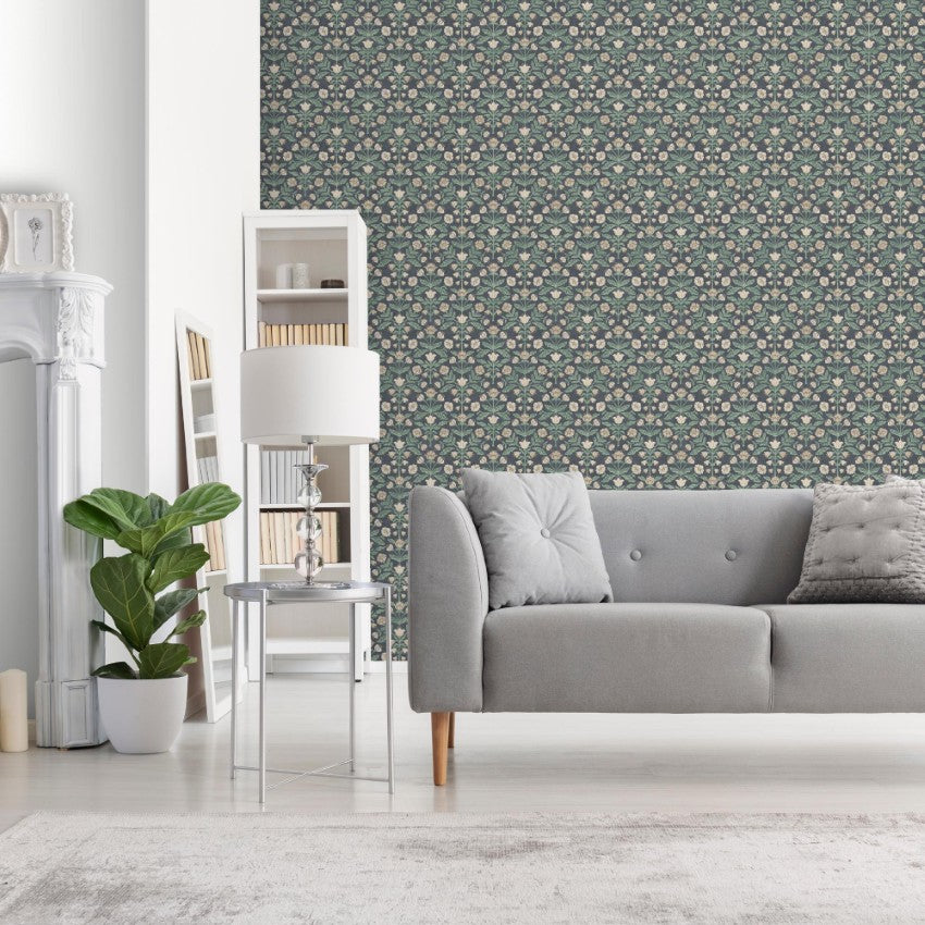 100369AH Modern Floral Damask by Wallpaper by Arthouse