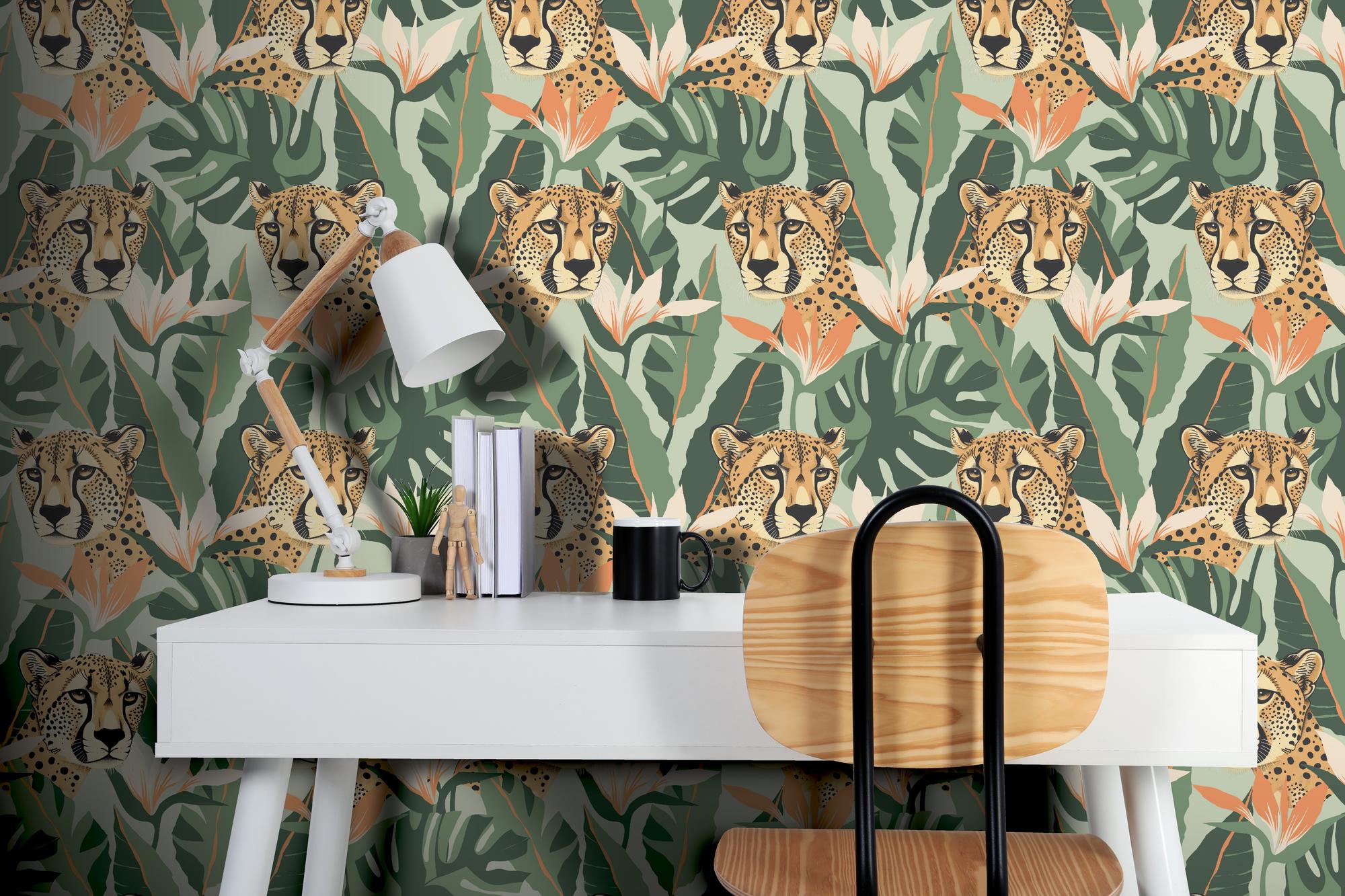 100372AH Jungle Leopard by Wallpaper by Arthouse