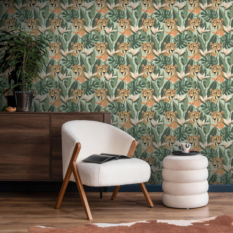 100372AH Jungle Leopard by Wallpaper by Arthouse