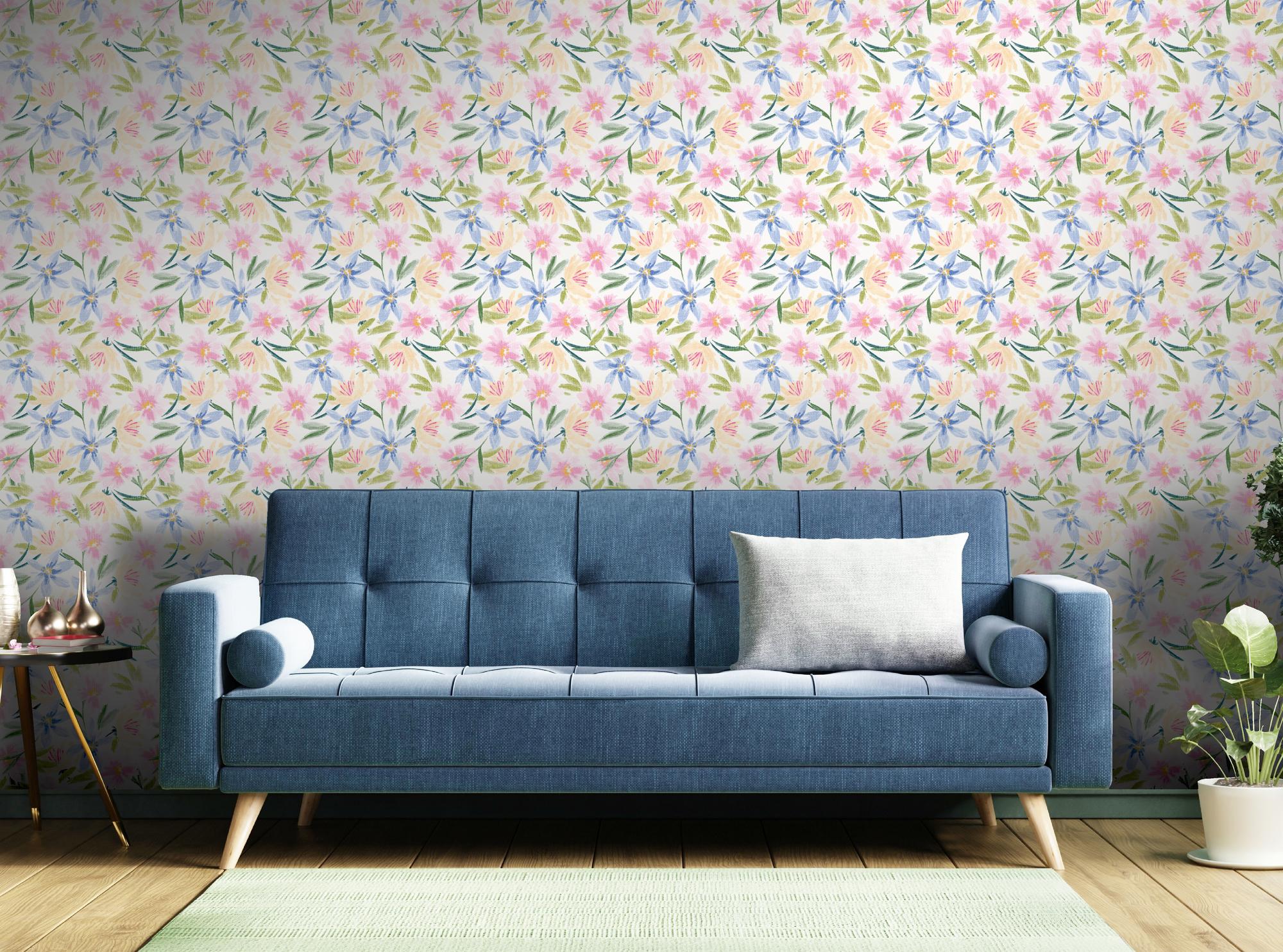 100373AH Watercolour Floral by Wallpaper by Arthouse