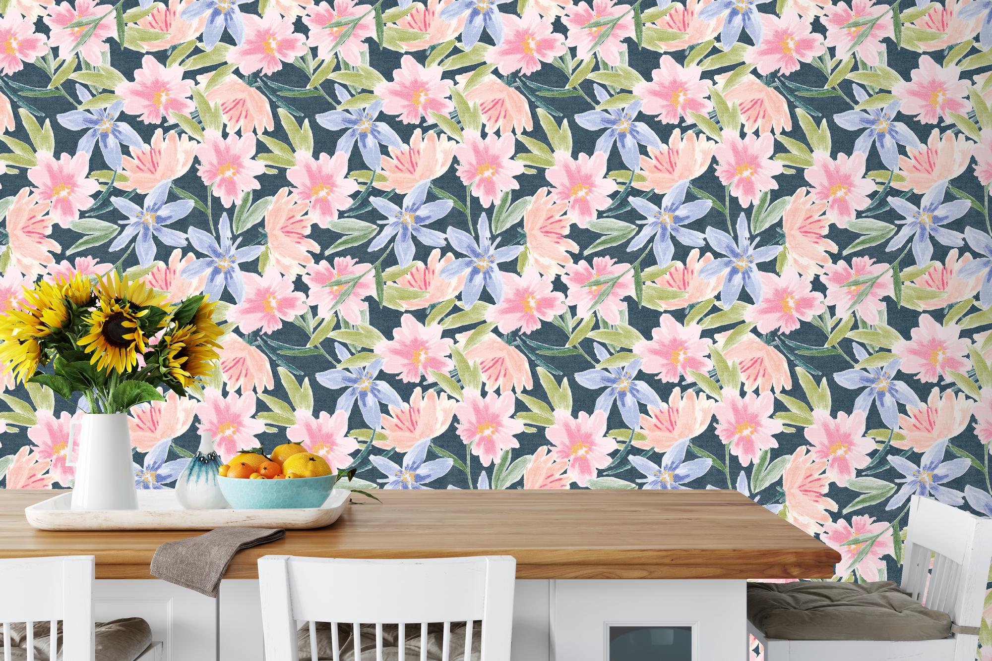 100374AH Watercolour Floral by Wallpaper by Arthouse